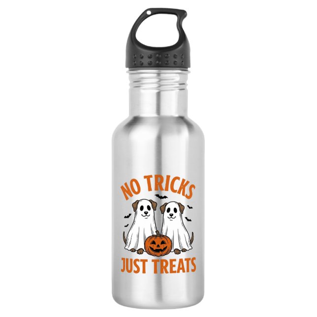 Garrafa Cachorro Fantasma Engraçado Halloween Sem Pegadinh (Frente)