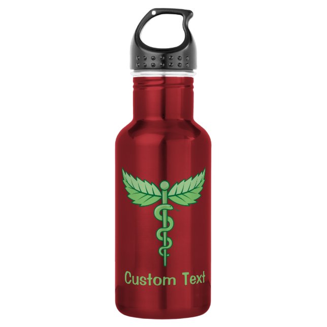 Garrafa Caduceu com folhas (Frente)