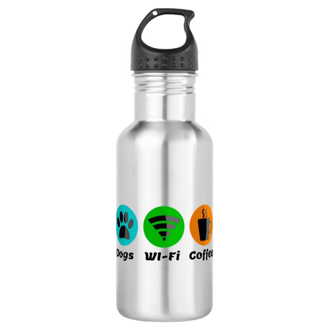 Garrafa Cães Wi-Fi E Café (Frente)