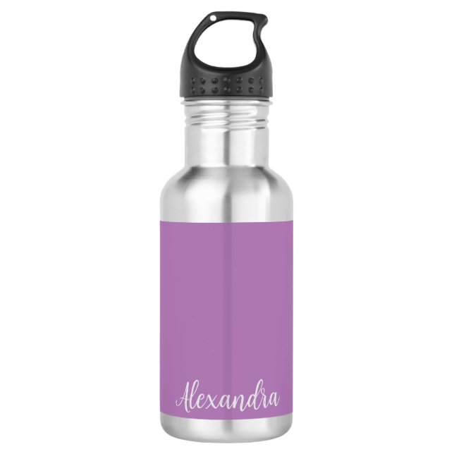 Garrafa Caligrafia de Lavanda de Adicionar Nome Simples Mi (Frente)