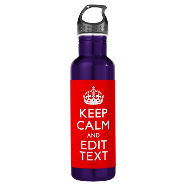 Garrafa CALMA DE MANUTENÇÃO Personalizada E Editar Texto C (Frente)