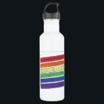 Garrafa Camada Arco-Íris Fatia De Bolo Dessert Comida Garr<br><div class="desc">Apresentando uma fatia original de bolo da camada arco-íris revestida com glacé branco.</div>