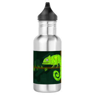 Garrafa Camaleão verde fofo