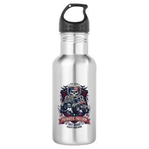 Garrafa Caminhão Monstro Patriótico 1776 Crânio Off Road P