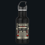 Garrafa Caminhão Personalizado 18 Caminhoneiro BIG RIG<br><div class="desc">Personalizado,  18 Rodas,  Caminhoneiro Grande,  Design da Companhia de Caminhão Semi de Caminhão - Personalize com seu Nome e Texto Personalizado!</div>