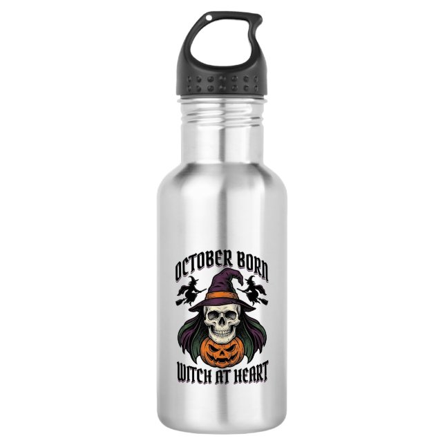 Garrafa Camisa da Bruxa de Outubro Aniversário de Hallowee (Frente)