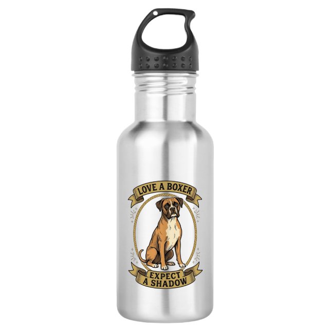 Garrafa Camisa de Amante de Cachorro Boxer com Gravação Vi (Frente)