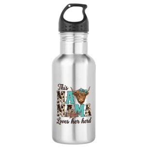 Garrafa Camisa de Design de Vaca das Terras Altas Mãe Ama
