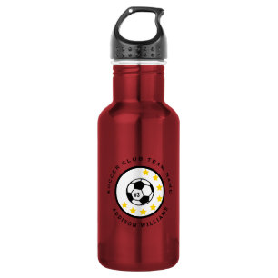 Garrafa Camisa de Futebol Vermelha Personalizada com Númer
