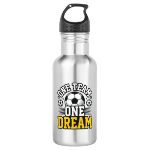 Garrafa Camisa de Futebol Vintage One Team One Dream Desig
