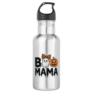 Garrafa Camisa de Mãe Fantasma de Halloween Abóbora Design