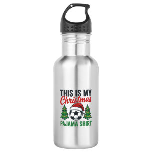 Garrafa Camisa de pijama de Natal de futebol