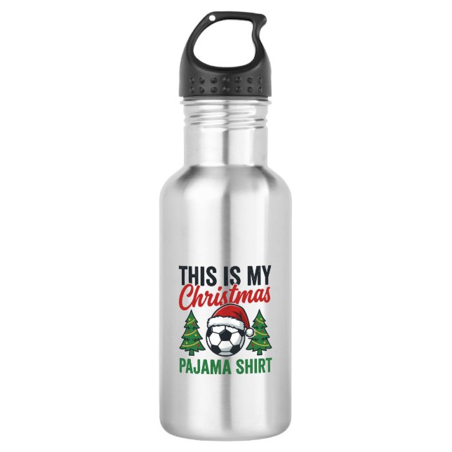 Garrafa Camisa de pijama de Natal de futebol (Frente)