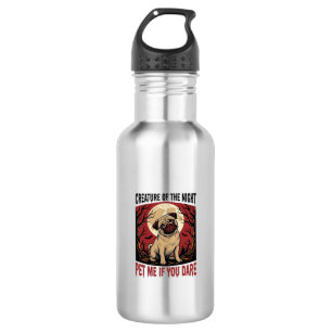 Garrafa Camisa de Pug de Halloween com Cemitério Assustado