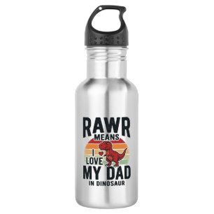 Garrafa Camisa engraçada de dinossauro Papai RAWR vintage