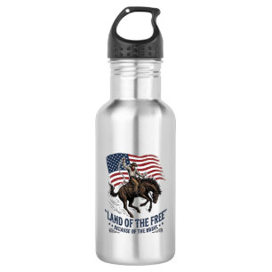 Garrafa Camisa Patriota Cowboy Terra Da Liberdade Ocidenta