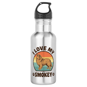 Garrafa Camisa Vintage de pôr do sol com cachorro Smokey S