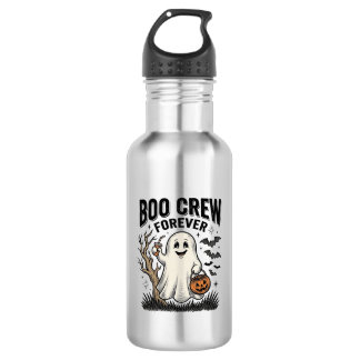 Garrafa Camiseta Boo Crew Forever Vintage Ghost Halloween 