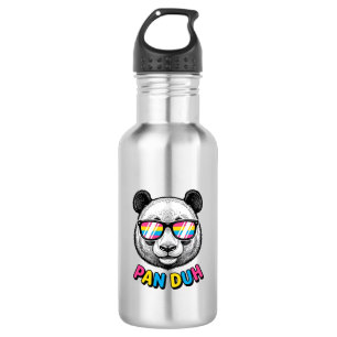 Garrafa Camiseta de Óculos de Sol de Panda Engravado Vinta