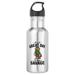 Garrafa Camiseta Desenho Gravura Vintage Savage Dog_1