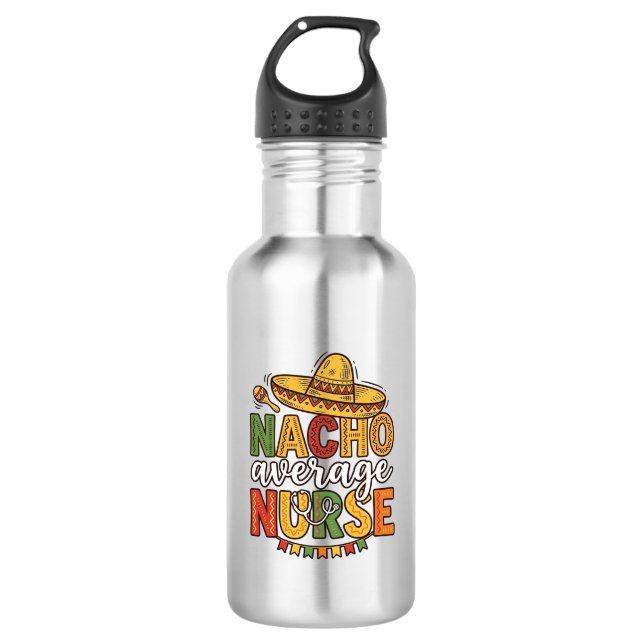 Garrafa Camiseta Nacho Average Nurse Cinco De Mayo Design_ (Frente)