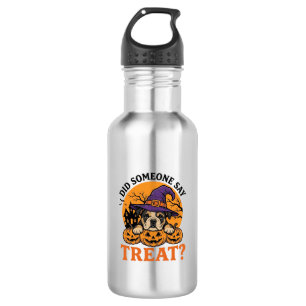 Garrafa Camiseta Vintage de Halloween Bulldog Bruxa Dog Tr