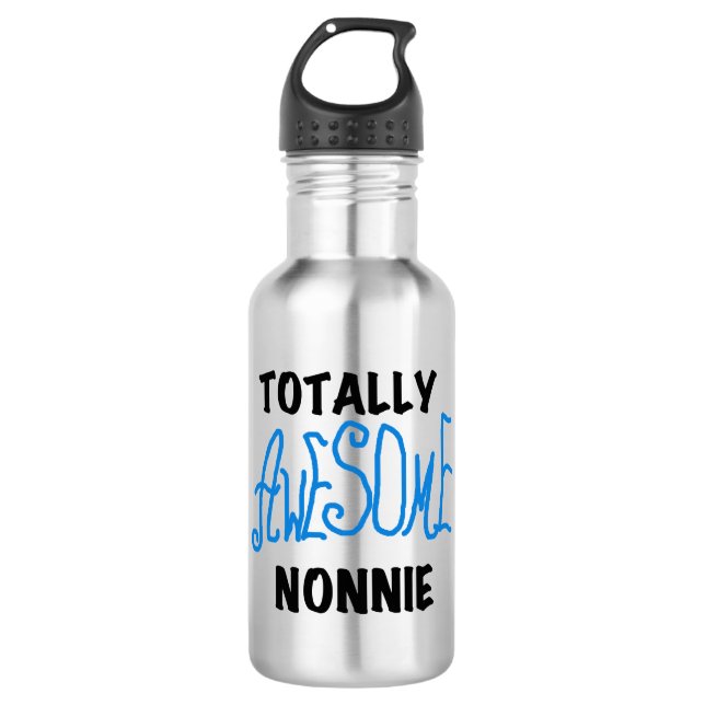 Garrafa Camisetas de Texto Azul Nonnie Totalmente Incrívei (Frente)