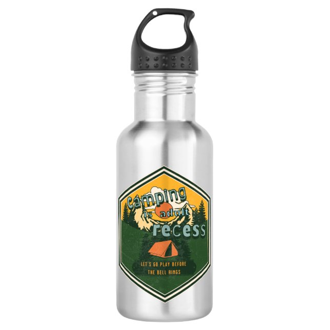 Garrafa Camping é Adulto Recess, Vamos vai jogar (Frente)