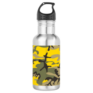 Garrafa Camuflagem Amarela e Verde, Militar, Exército