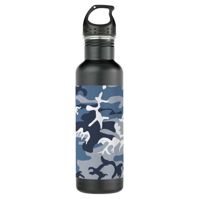 Garrafa Camuflagem Azul da Neve de inverno, Militar, Exérc (Frente)