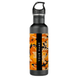 Garrafa Camuflagem Laranja Seu nome Personaliza