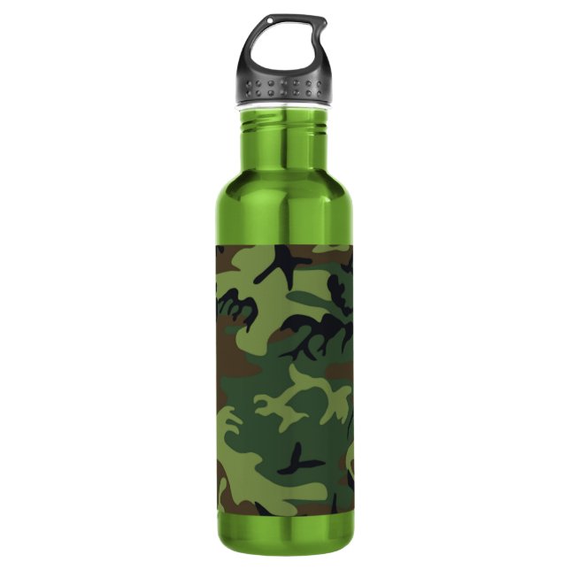 Garrafa Camuflagem Verde Militar (Frente)