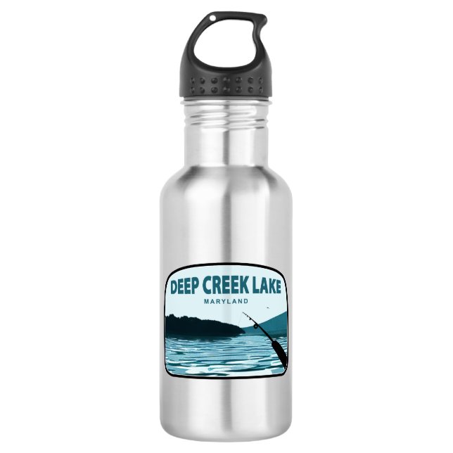Garrafa Cana de Pesca do Lago Deep Creek Maryland (Frente)
