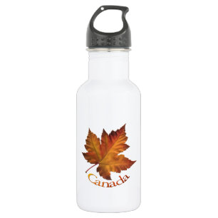 Garrafa Canadá Dourado Maple Leaf Souvenir