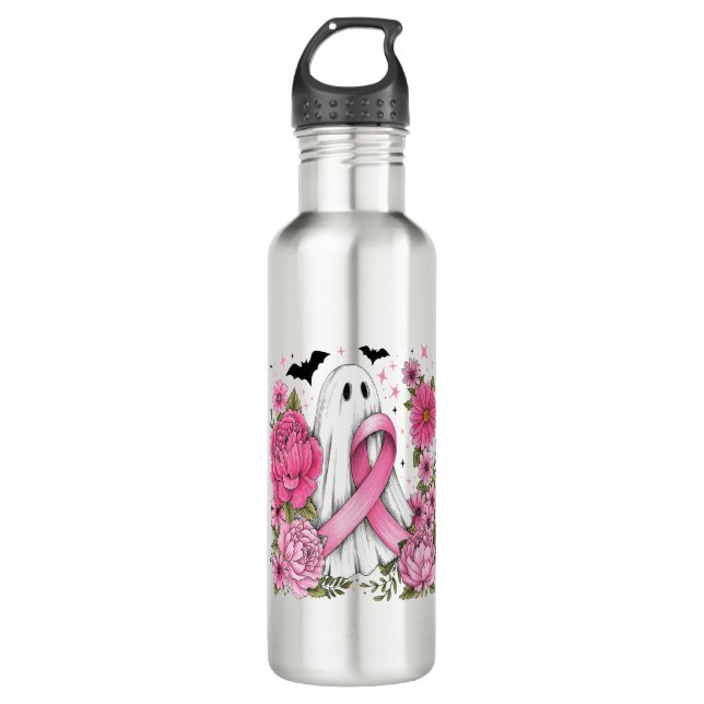 Garrafa Cancer de Mama Halloween Ghost Boho (Frente)