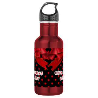 Garrafa Caneca Motivacional Personalizada de Pontos Vermel