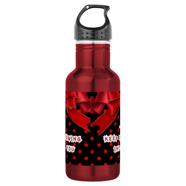Garrafa Caneca Motivacional Personalizada de Pontos Vermel (Frente)
