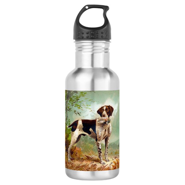 Garrafa Cão caçador com pássaro na boca (Frente)