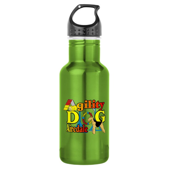 Garrafa Cão de Agilidade de Terrier Airedale (Frente)