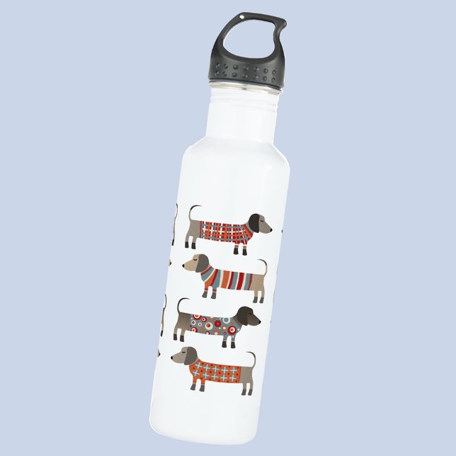 Garrafa Cão de Enchimento (Fun Dachshund Wiener Sausage Dog stainless steel water bottle for animal lovers)