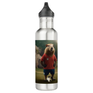 Garrafa "Capybara com Ponta de Goal: A Estrela de Futebol 