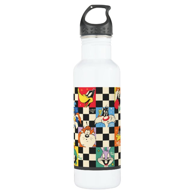 Garrafa CARACTERES LOONEY TUNES™ no Verificador preto e br (Frente)