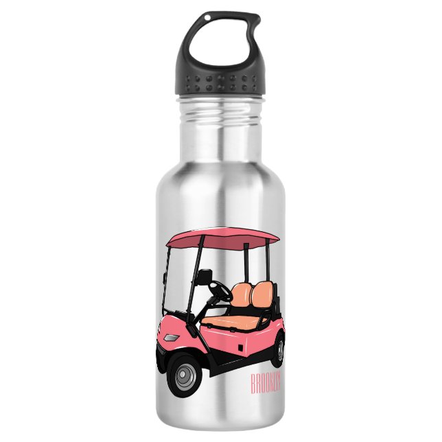 Garrafa Carrinho de golfe / desenho animado de buggy de go (Frente)