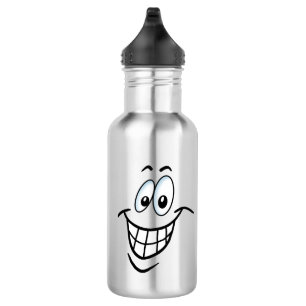 Garrafa Cartoon de rosto sorridente
