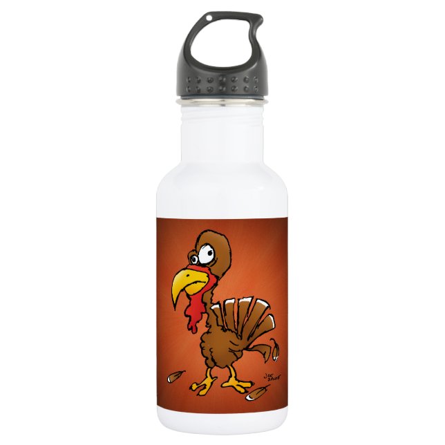 Garrafa Cartoon Engraçado Derp Turkey (Frente)