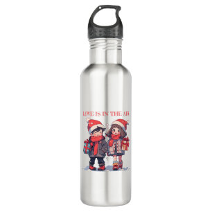 Garrafa Casal de Natal - O amor está no ar