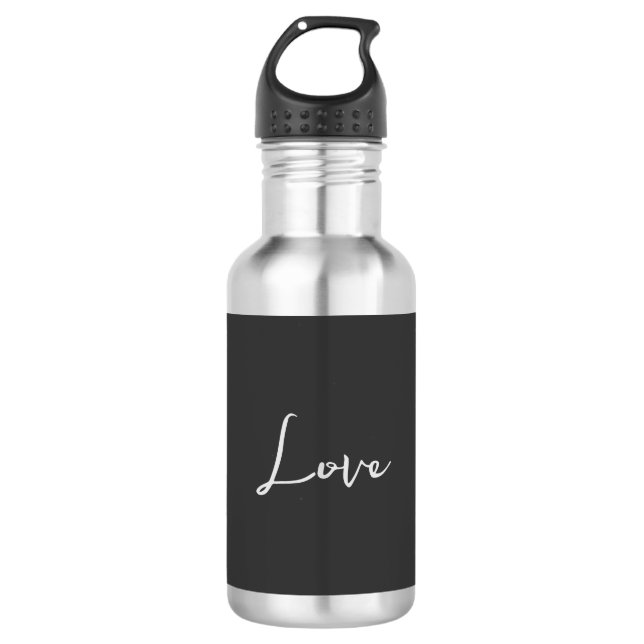 Garrafa Casamento De Amor Com Fundo Da Cinza na moda (Frente)
