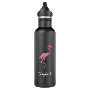 Garrafa Casamento Pink Flamingo Personalizado de Bridesmai