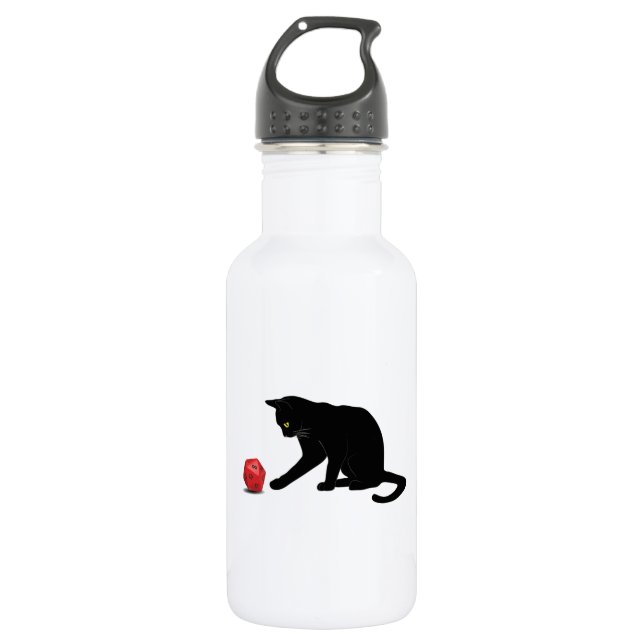 Garrafa Cat Rolling Dice RPG RPG Jogos Jogando Lov (Frente)