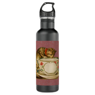 Garrafa Cat Teacup Cute Vintage Victorian